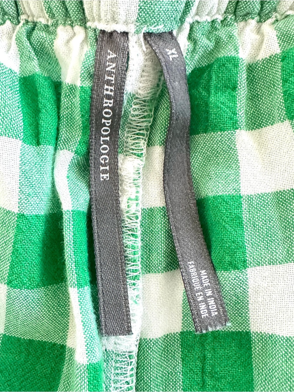 The Wren Boxer Pants by Anthropologie in  Green Gingham | XL | GUC - Picture 7 of 13